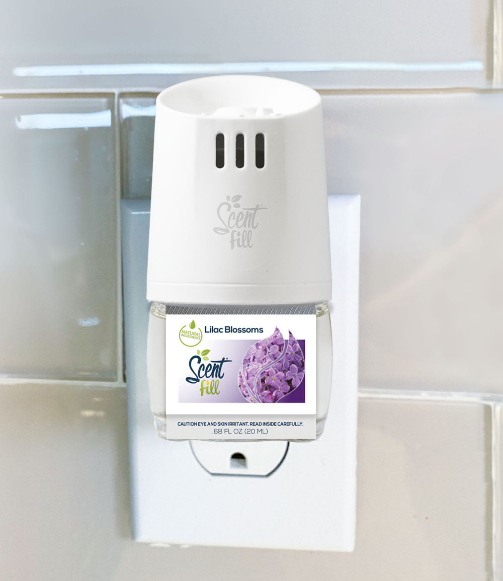 Lilac Blossoms air freshener plugged into a diffuser
