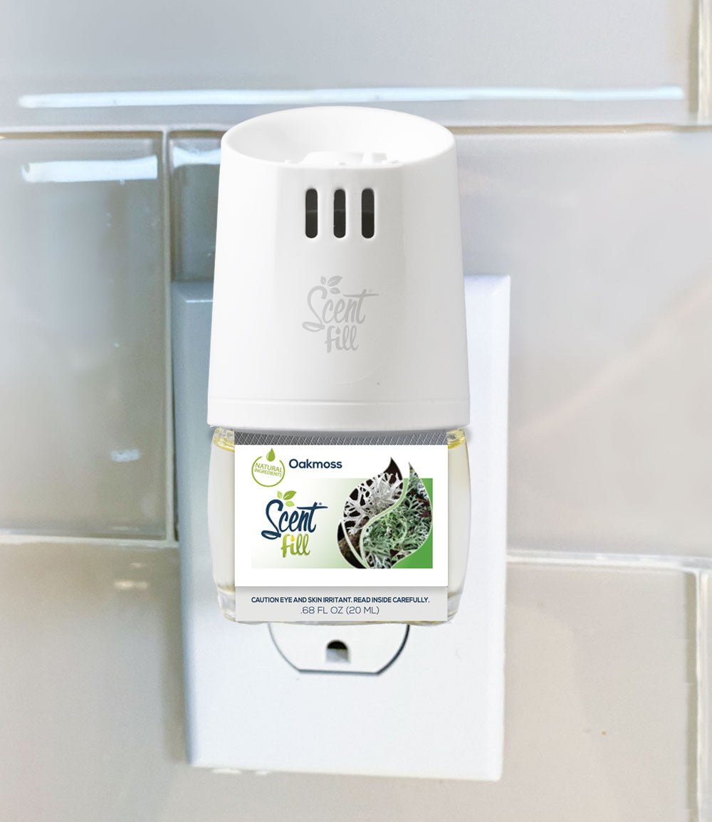 Oakmoss air freshener plugged in to a diffuser