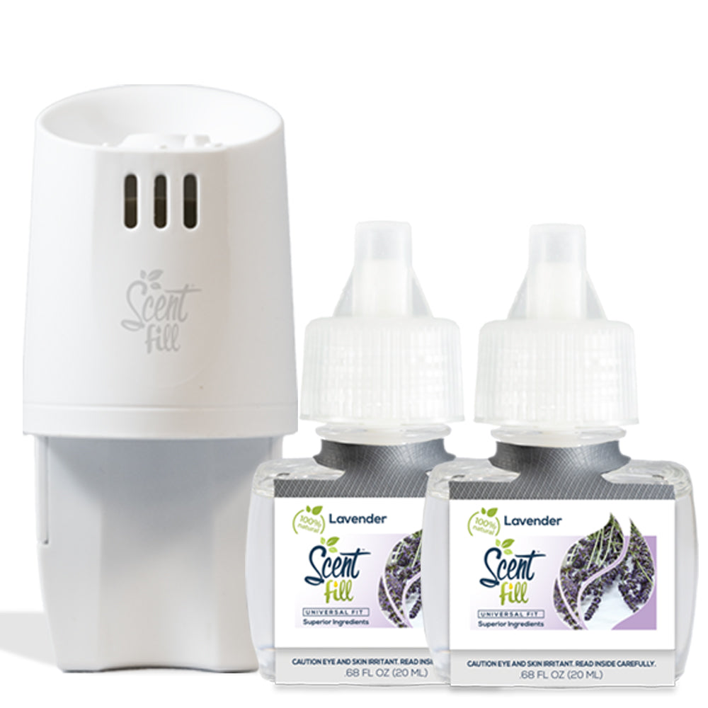100% Natural Lavender Air Freshener Starter Kit With Scent Fill Warmer