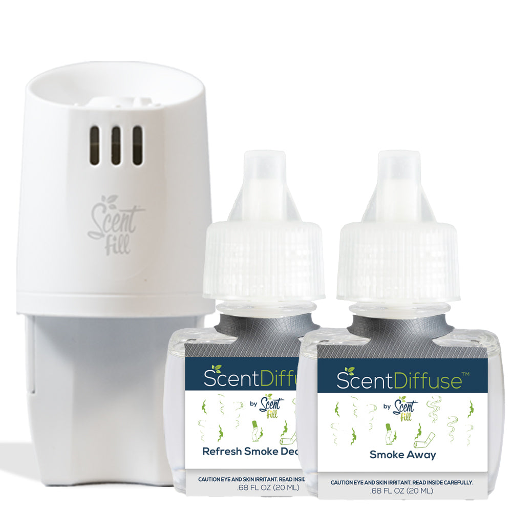 Smoke odor elimination deodorizer with scent fill warmer
