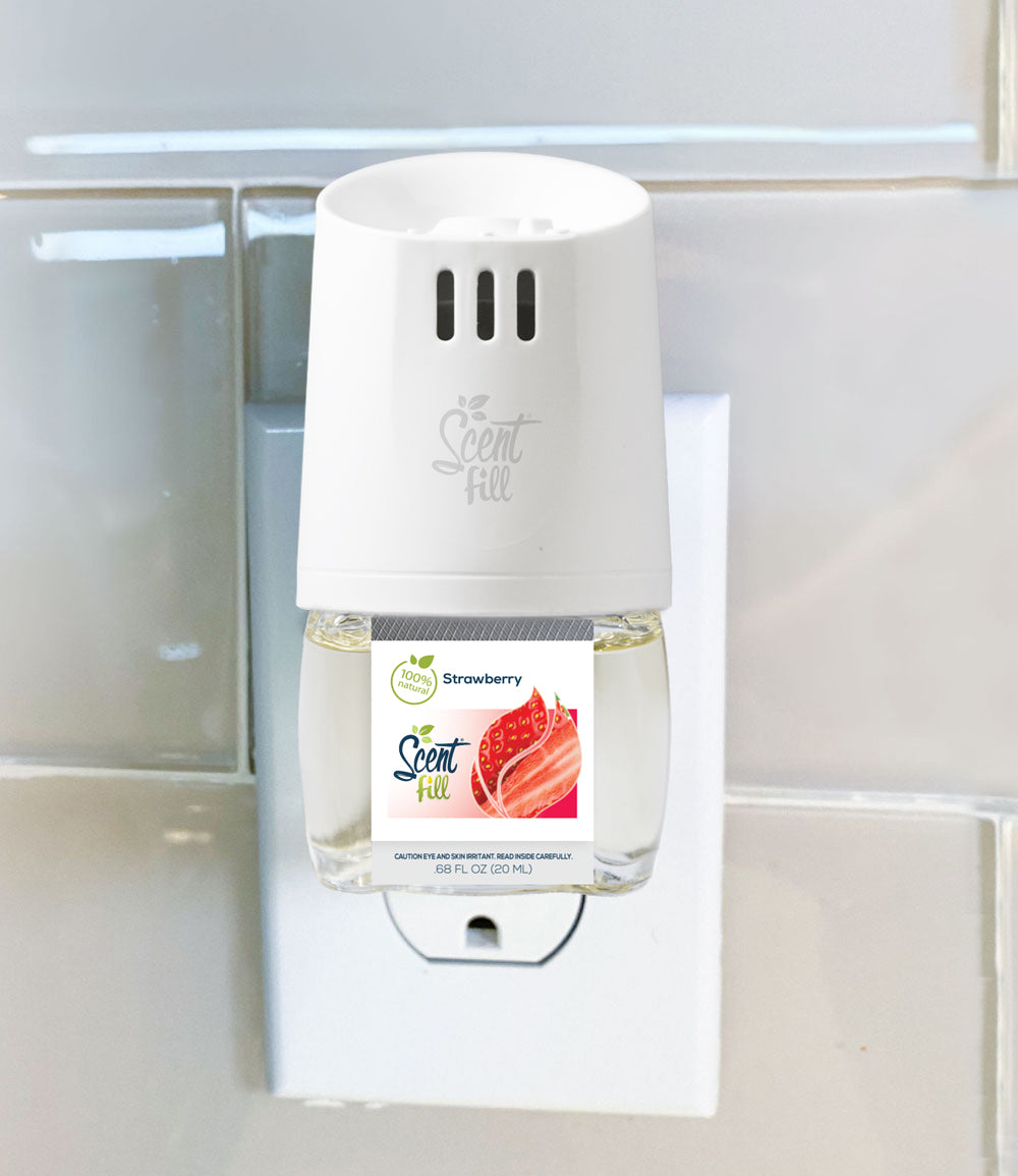 100% Natural Strawberry Air Freshener Plugged into Warmer