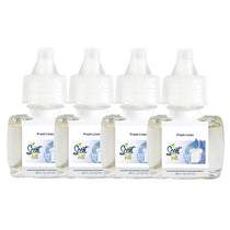 Fresh Linen Plug in Air Freshener Refills, 4 Pack
