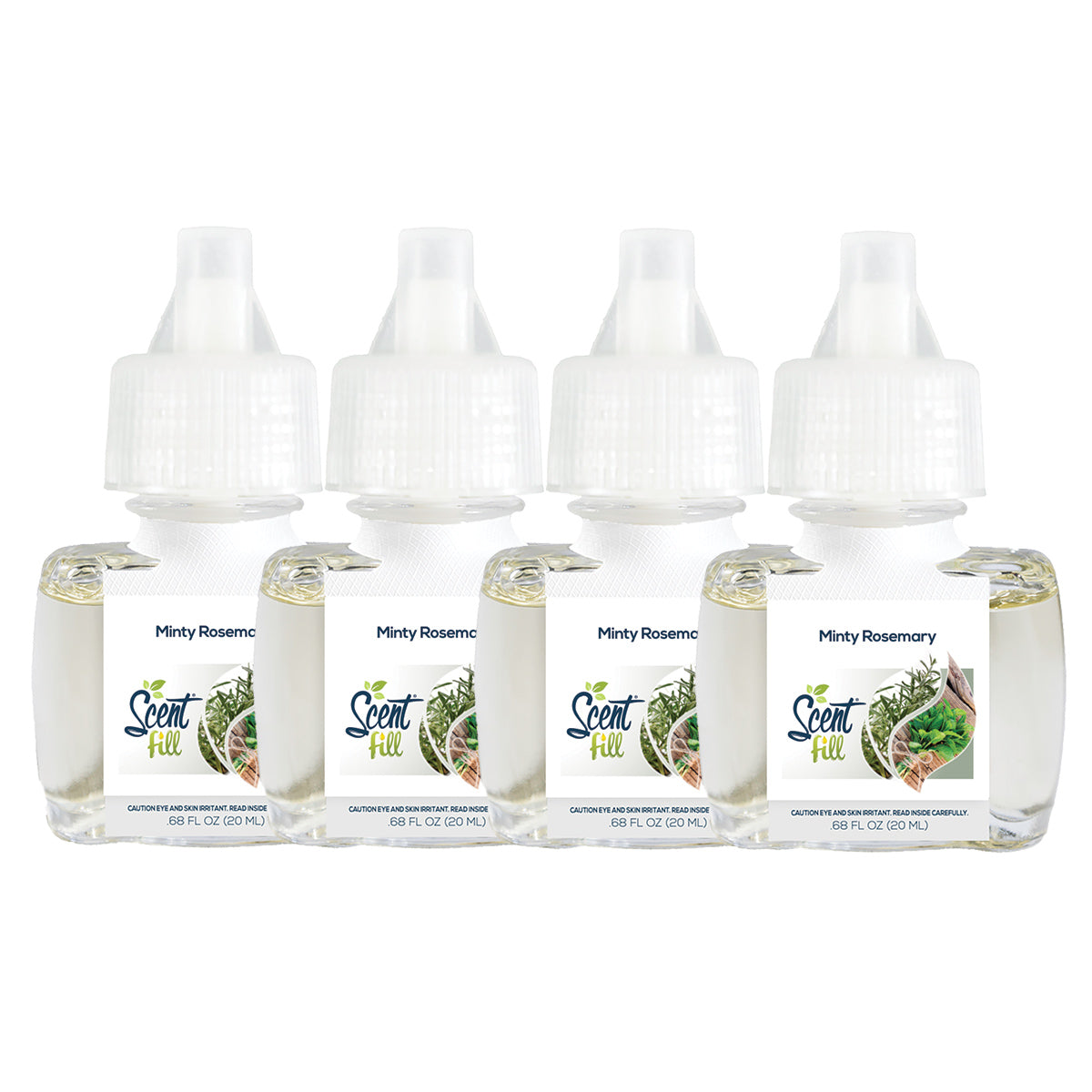 Minty Rosemary Plug in Air Freshener Refills, 4 Pack