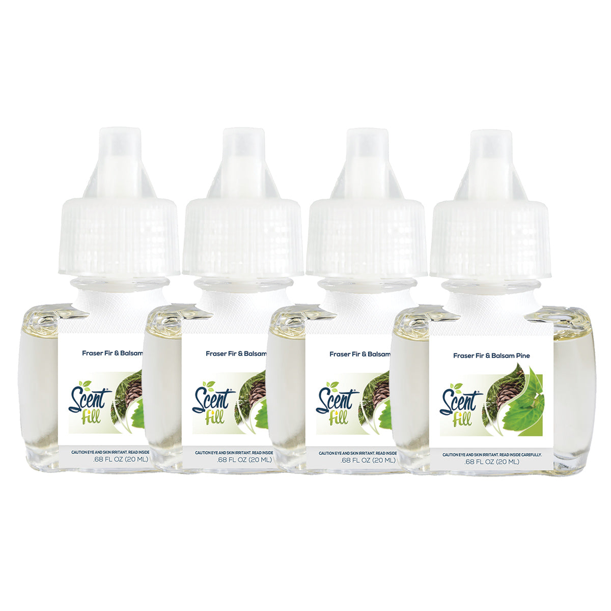 Fraser Fir & Balsam Pine Plug in Air Freshener Refills, 4 Pack