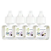 100% Natural Lavender Vanilla Plug in Air Freshener Refills, 4 Pack