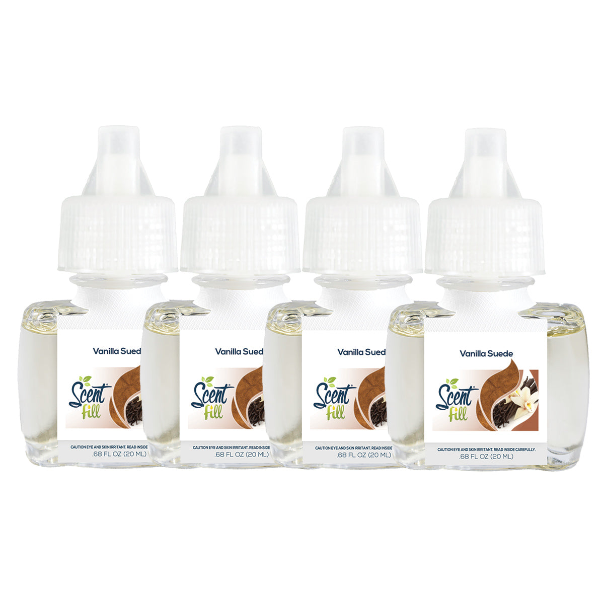 Vanilla Suede Plug in Air Freshener Refills, 4 Pack