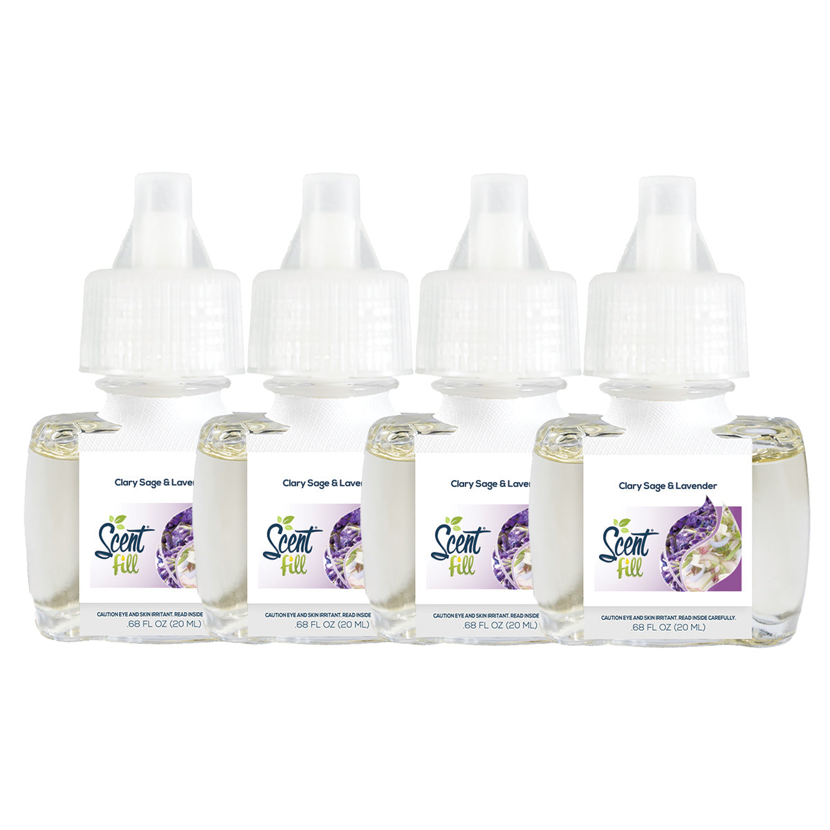 Clary Sage & Lavender Plug in Air Freshener Refills, 4 Pack