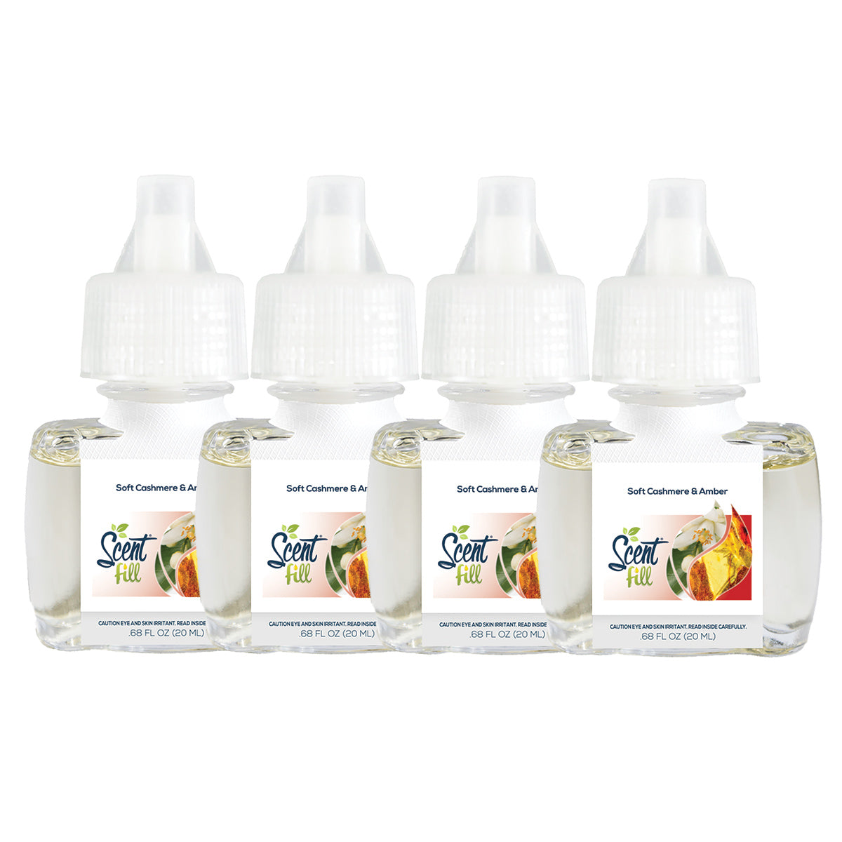Soft Cashmere & Amber Plug in Air Freshener Refills, 4 Pack