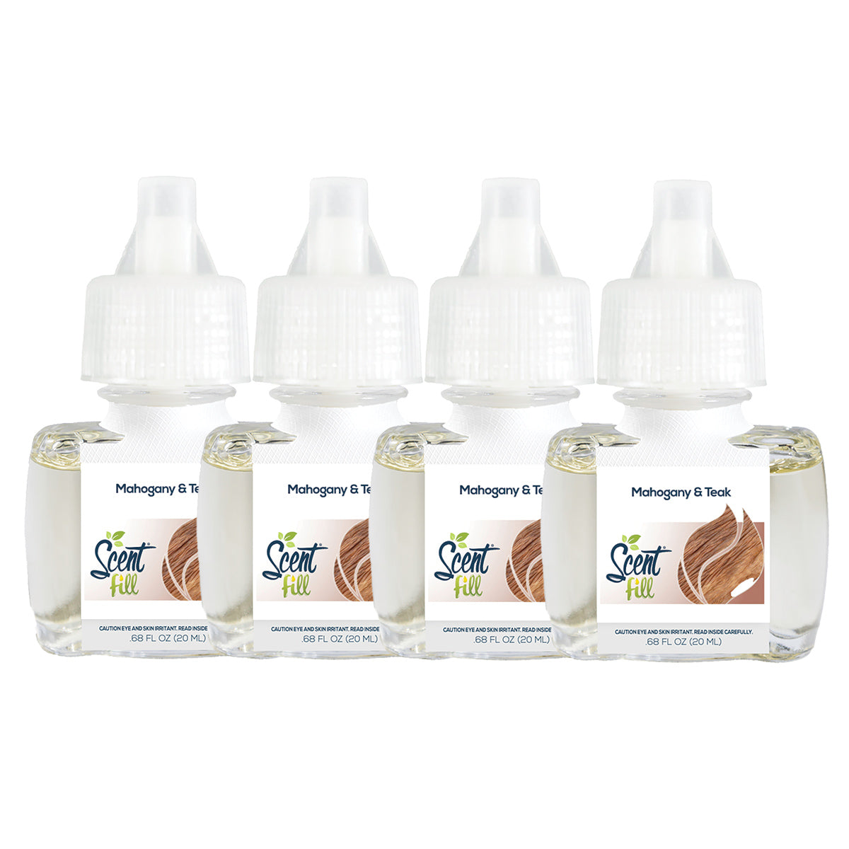 Mahogany & Teak Plug in Air Freshener Refills, 4 Pack
