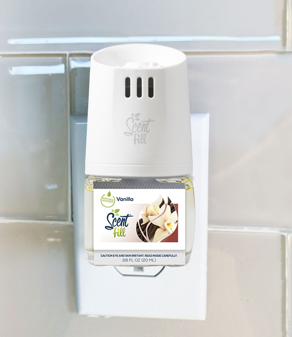 Natural Vanilla Plug in refill plugged into a diffuser