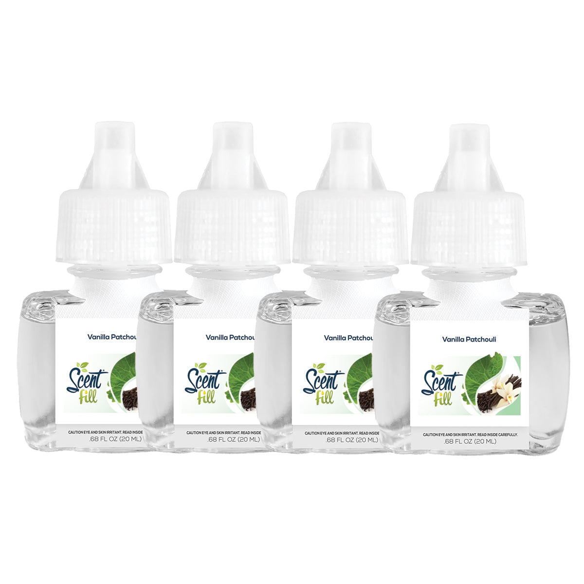 Vanilla Patchouli Plug in Air Freshener Refills, 4 Pack