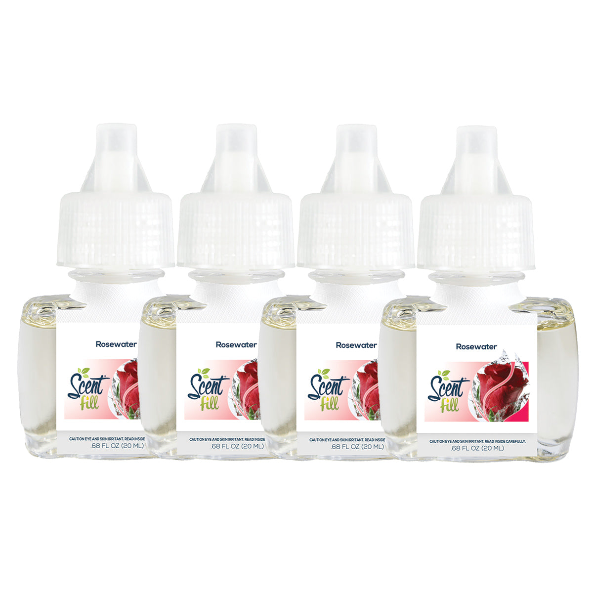 Rosewater Plug in Air Freshener Refills, 4 Pack