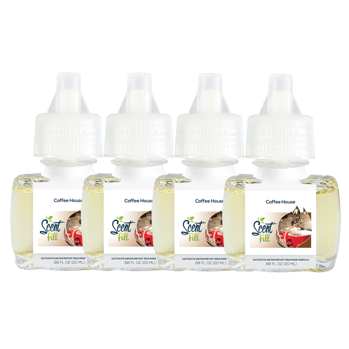 Coffee House Plug in Air Freshener Refills, 4 Pack