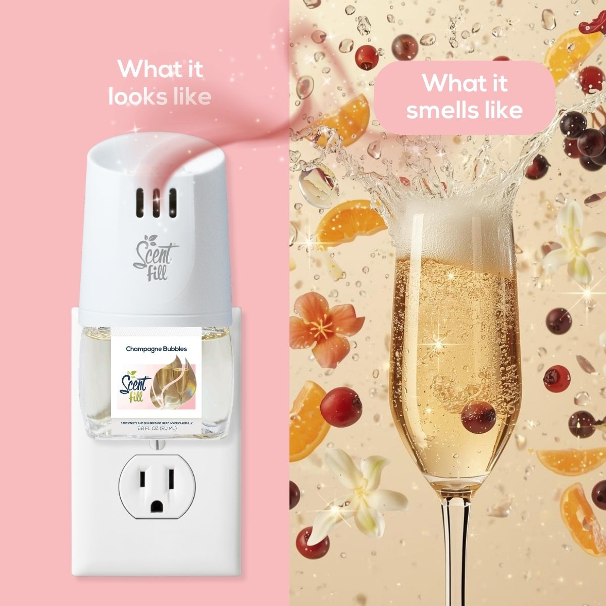 NEW! Champagne Bubbles Plug in Air Freshener Refill