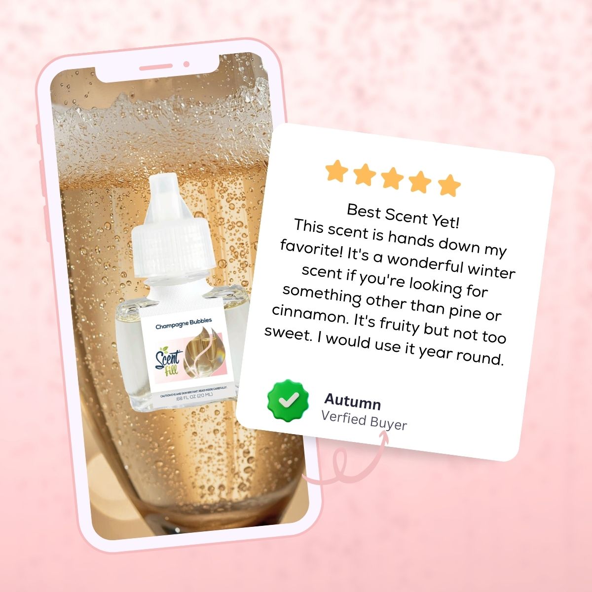 NEW! Champagne Bubbles Plug in Air Freshener Refill