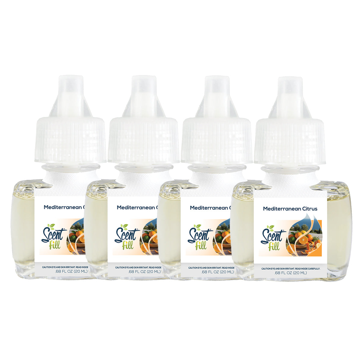 Mediterranean Citrus Plug in Air Freshener Refills, 4 Pack