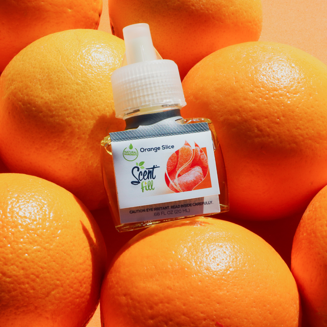 Natural orange slice plug in air freshener real fruit esssential oils