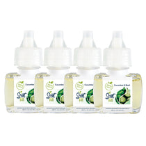 100% Natural Cucumber & Basil Plug in Air Freshener Refills, 4 Pack