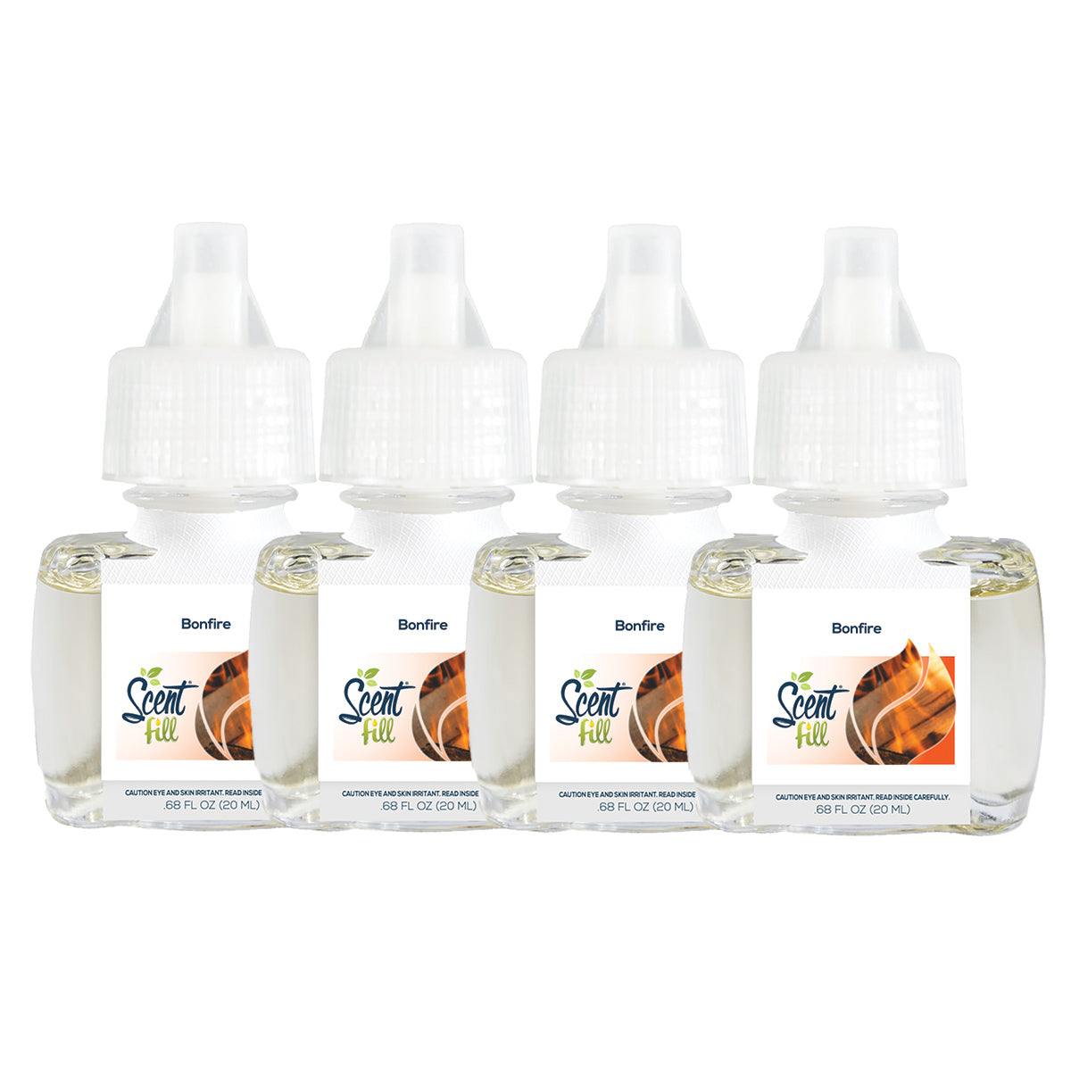 Bonfire Plug in Air Freshener Refills, 4 Pack