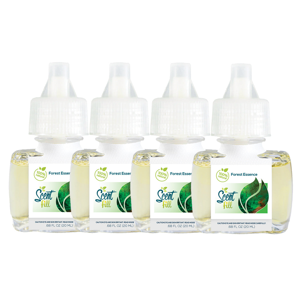 100% Natural Forest Essence Plug in Air Freshener Refills, 4 Pack
