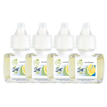 100% Natural Lemon & Bergamot Plug in Air Freshener Refills, 4 Pack