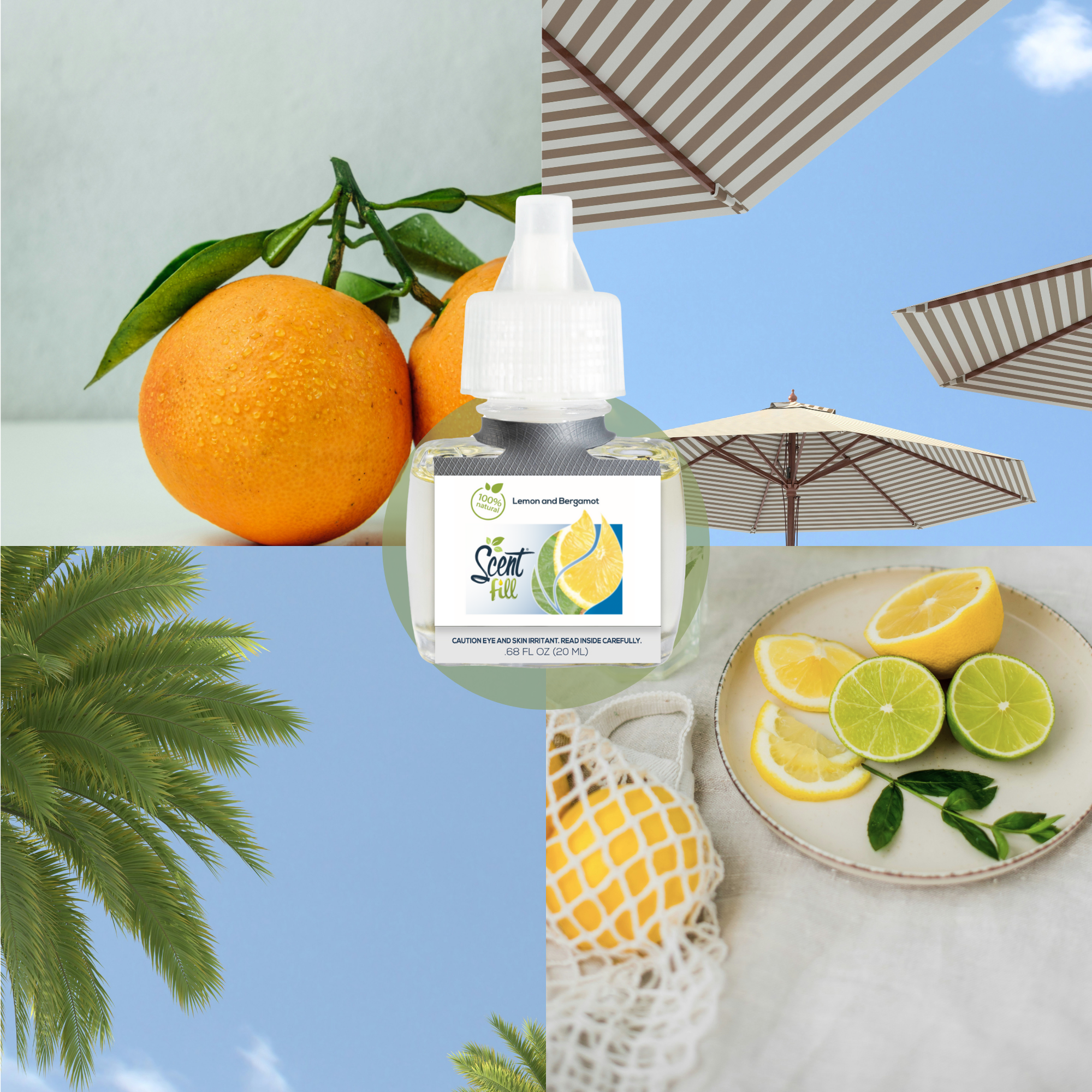 NEW! 100% Natural Lemon & Bergamot Plug in Air Freshener Refill