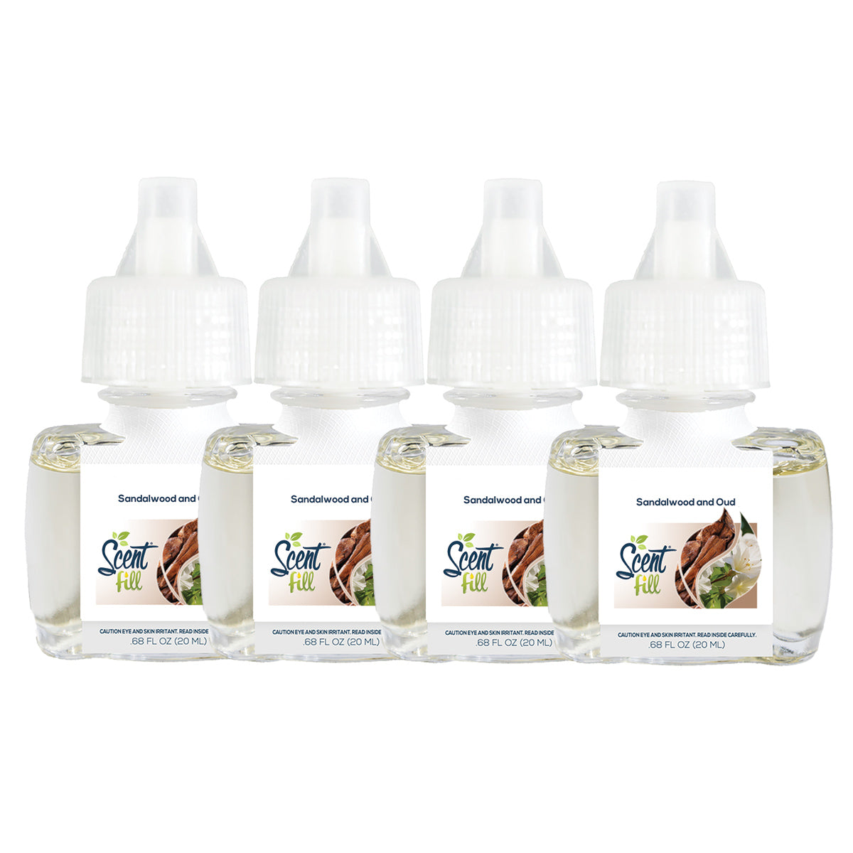 Sandalwood & Oud Plug in Air Freshener Refills, 4 Pack