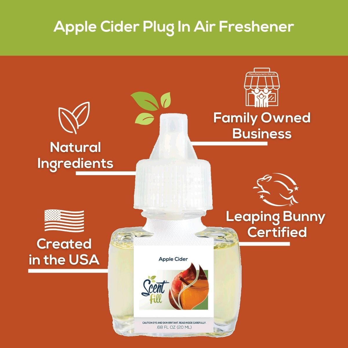 Apple Cider Plug in Air Freshener Refill