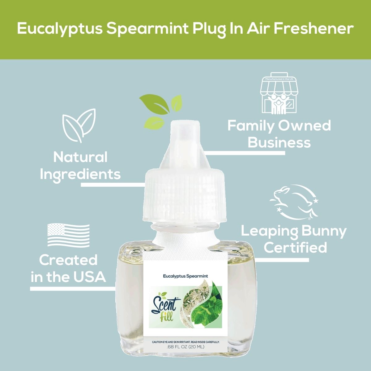 Eucalyptus Spearmint Plug in Air Freshener Refill