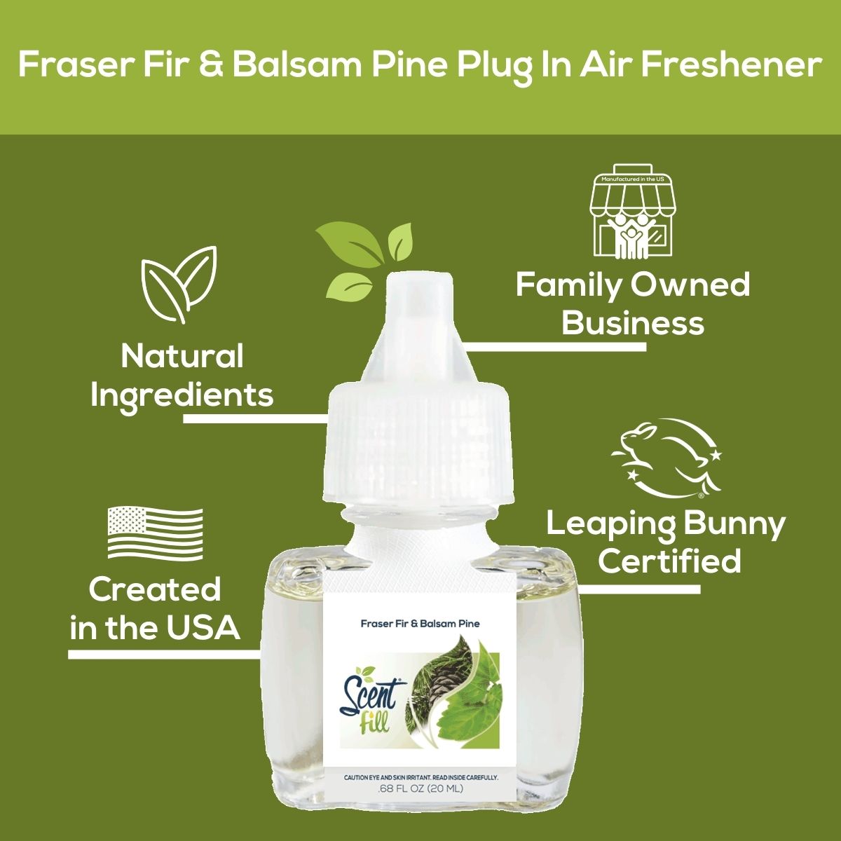 Fraser Fir & Balsam Pine Plug in Air Freshener Refill