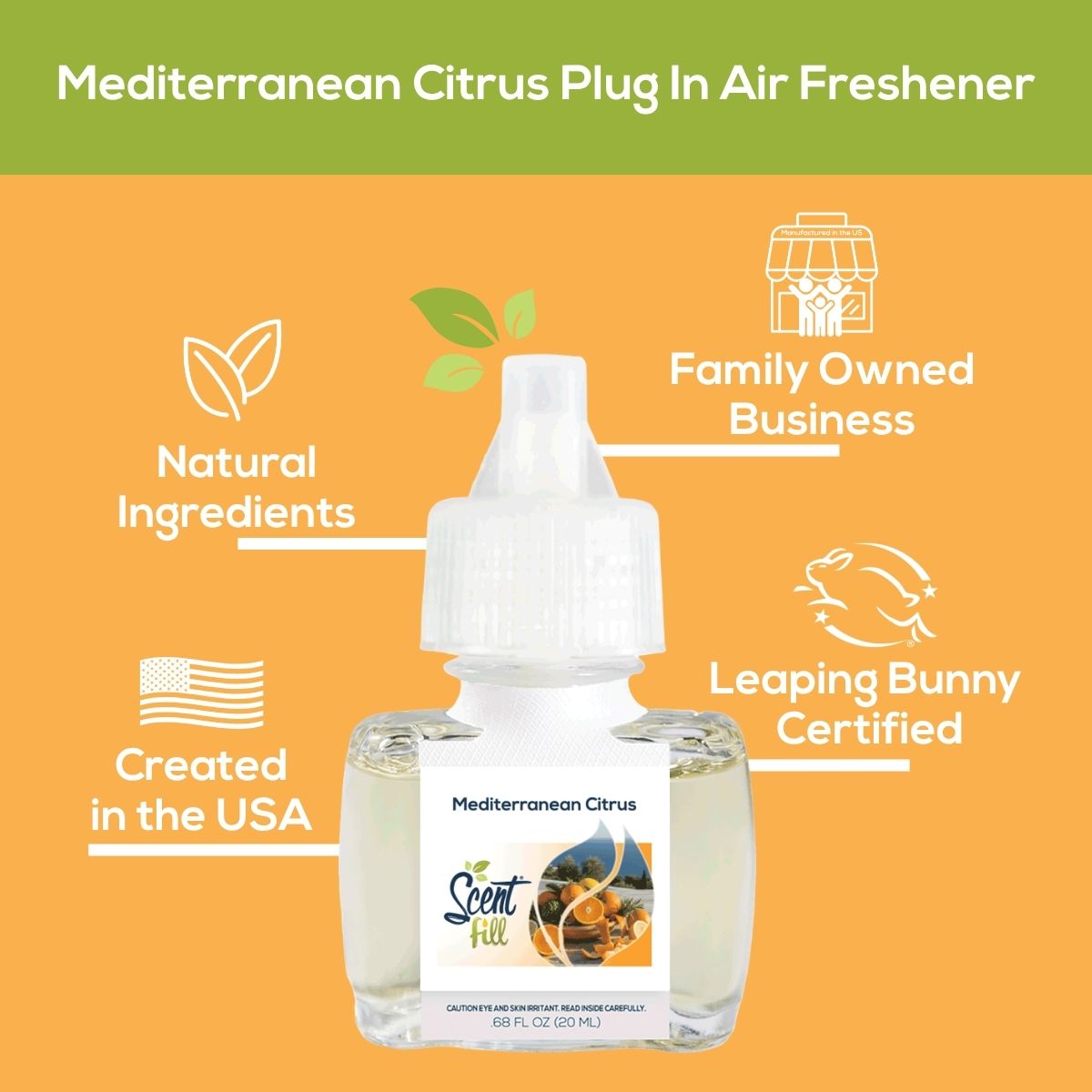 NEW! Mediterranean Citrus Plug in Air Freshener Refill