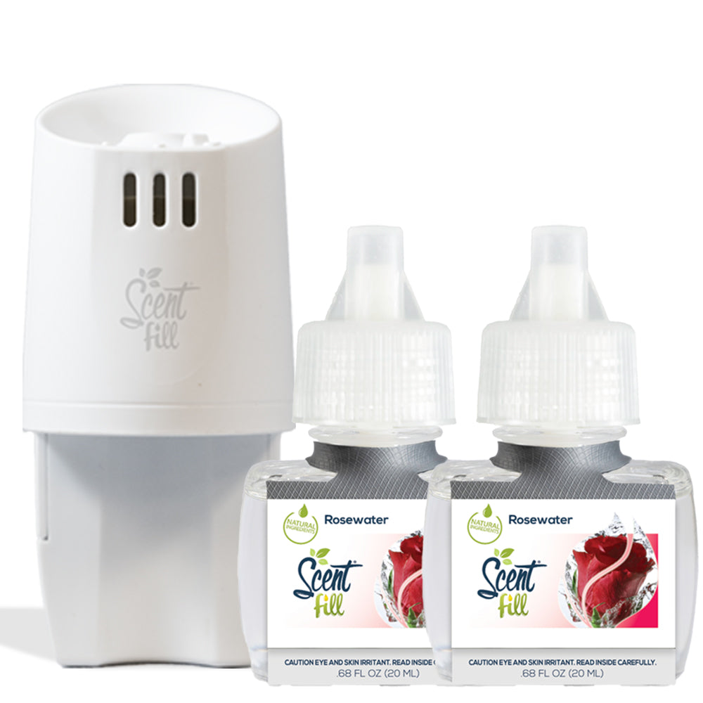 Natural Rosewater plug in refill starter kit air freshener