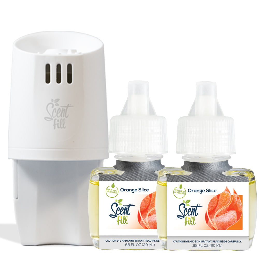 Orange Slice Air Freshener starter kit 2 refills and a diffuser