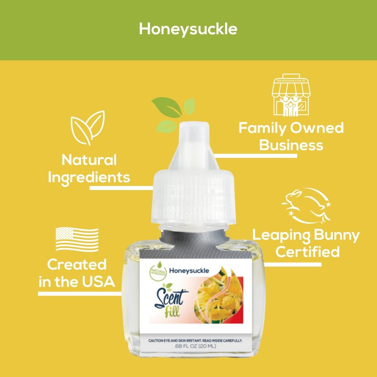 Honeysuckle air freshener call outs infographic