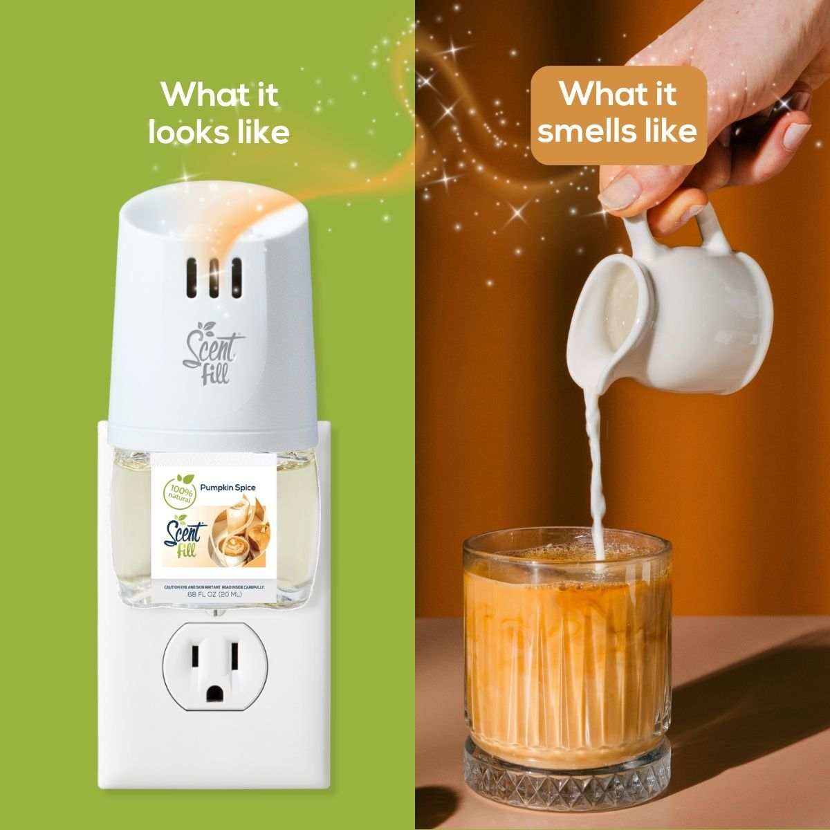 NEW! 100% Natural Pumpkin Spice Plug in Air Freshener Refill