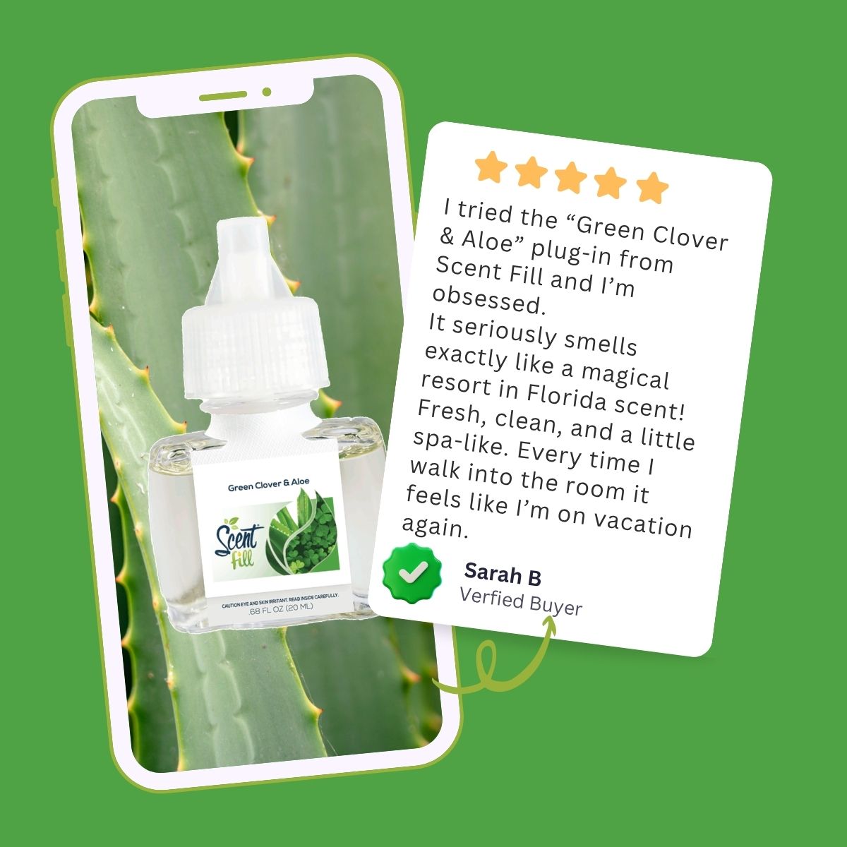 Green Clover & Aloe Plug in Air Freshener Refill