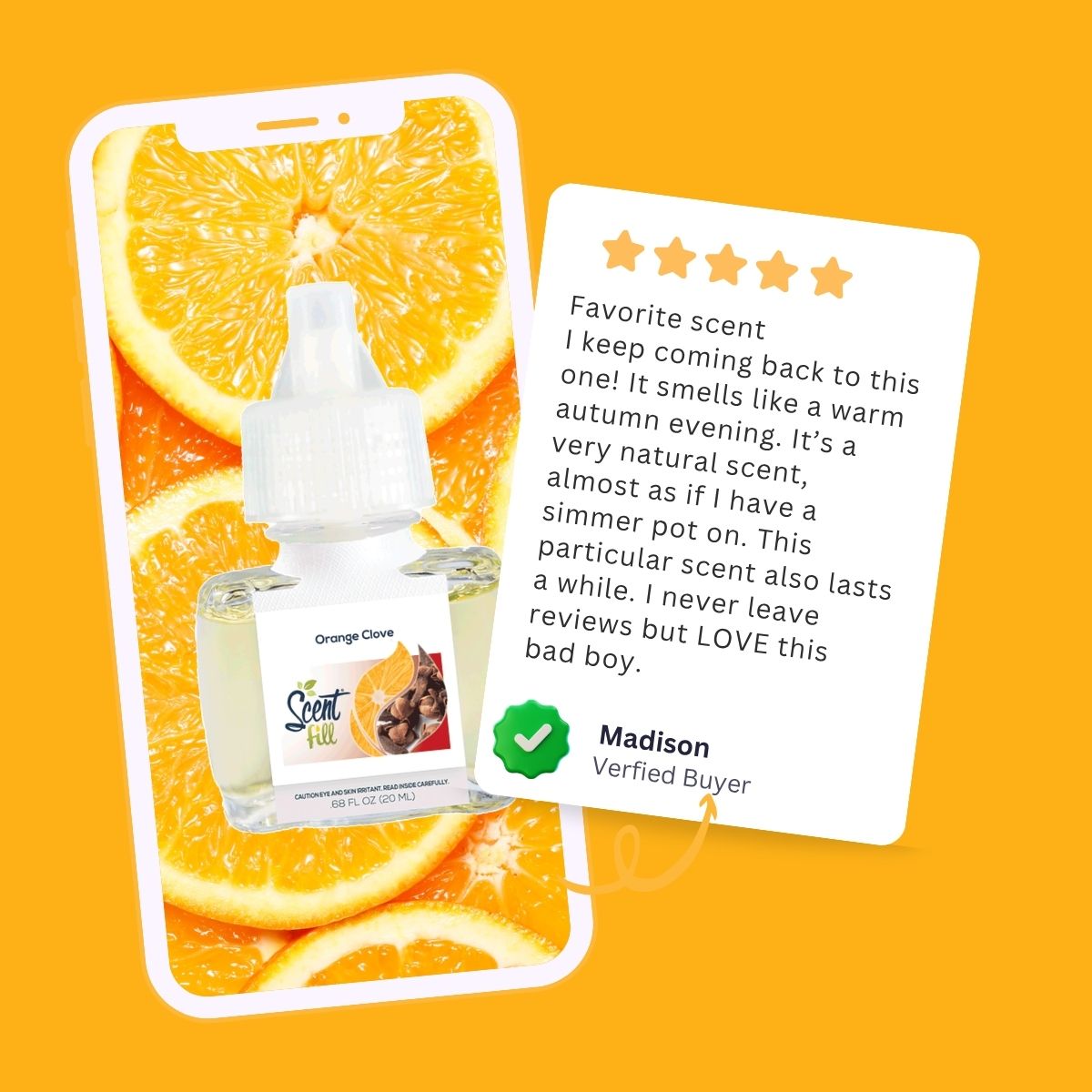 Scent Fill Orange Clove Plug in Air Freshener Kit Scent Fill Orange Clove Plug in Air Freshener Kit