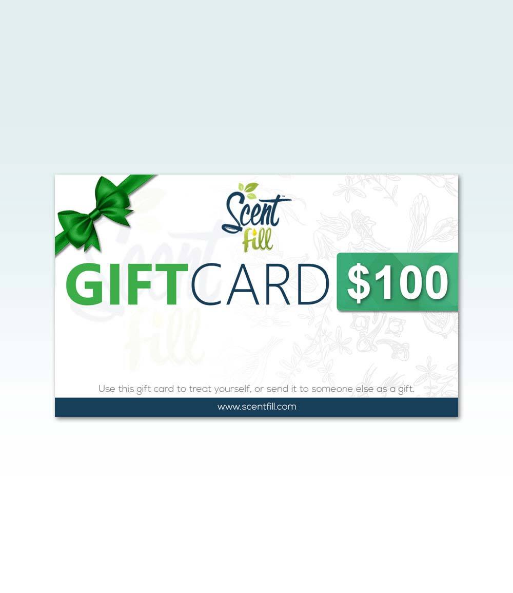 Scent Fill® Digital Gifts Cards in $10, $25, $50, and $100 Denominations